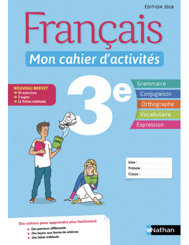 Français - Mon cahier d'activités - 3e