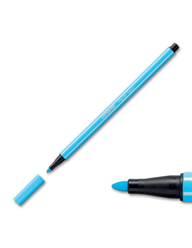Stabilo pen 68 bleu neon
