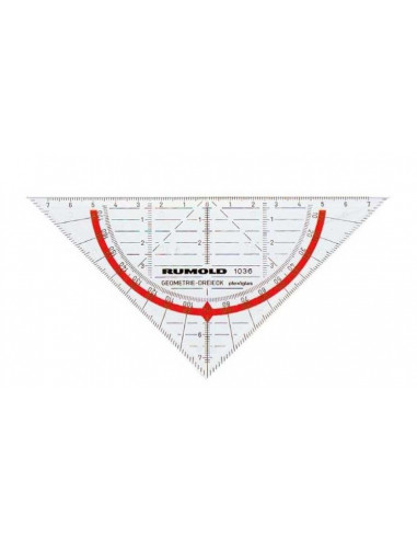 Geometrie-Dreieck 160 mm PLEXI transp.
