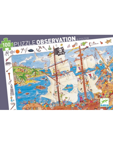 Puzzles observation Les pirates - 100 pc